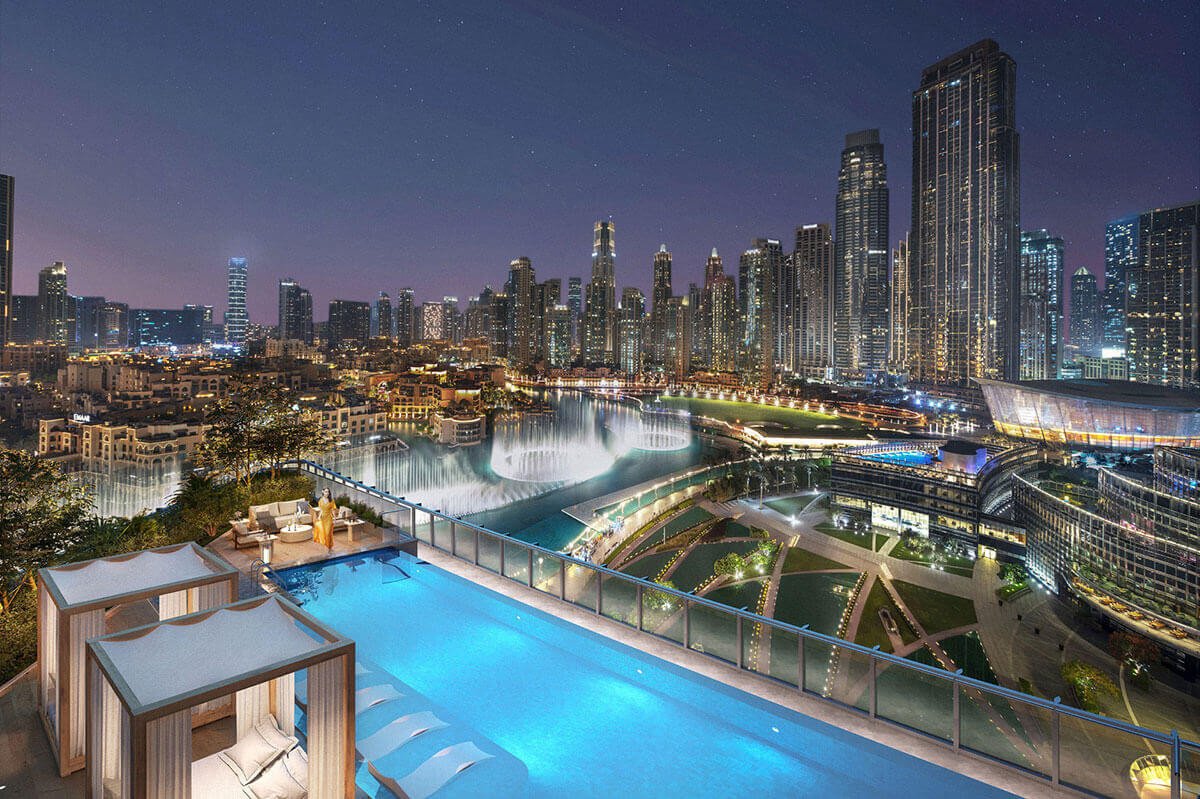 The Residence Downtown Dubai Building Infinity Pool