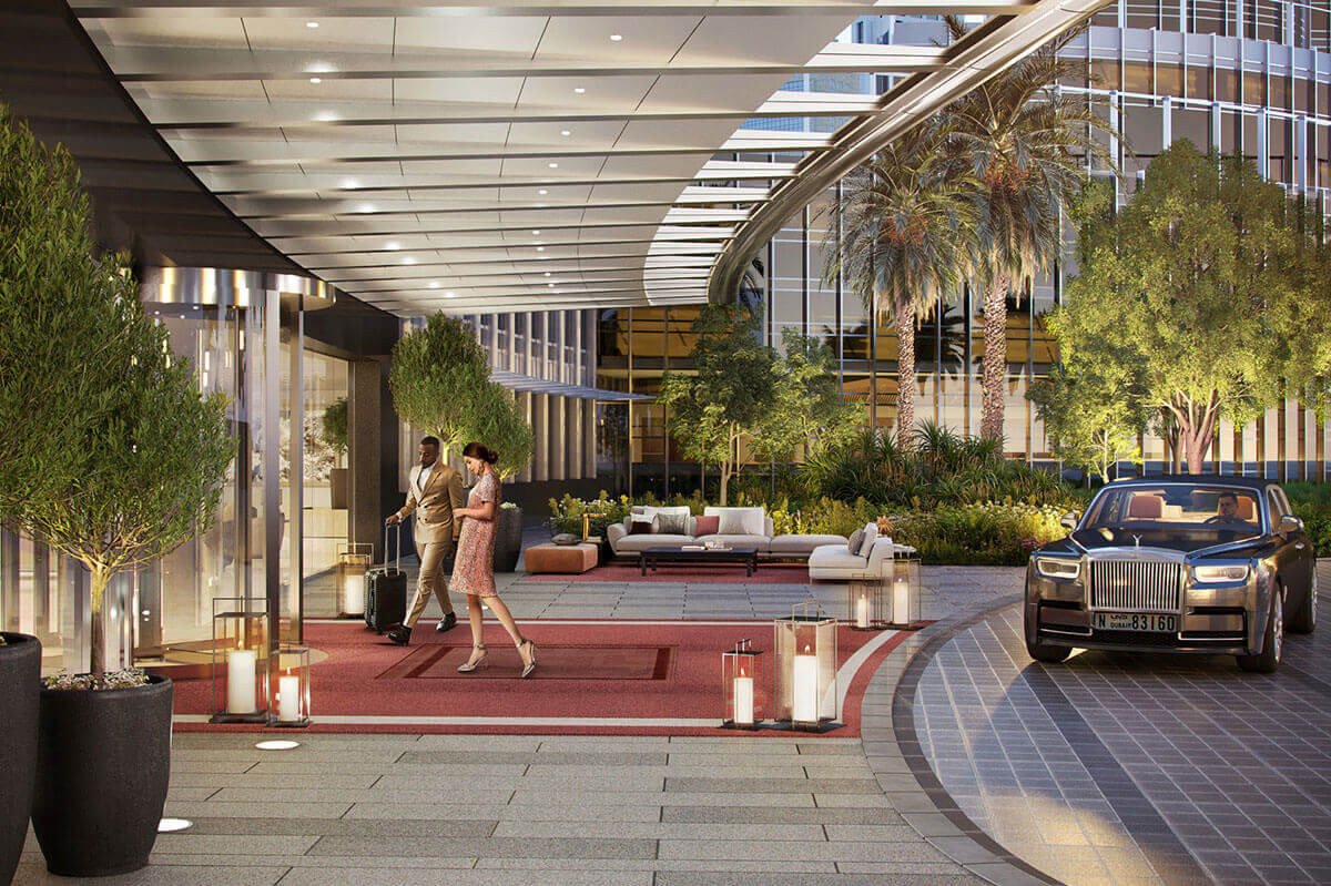 The Residence Downtown Dubai Building Entrance