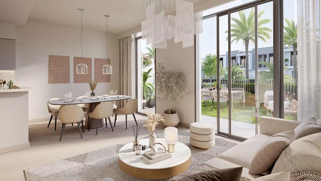 Expo Golf Villas 6 at Dubai Emaar South Living Room View