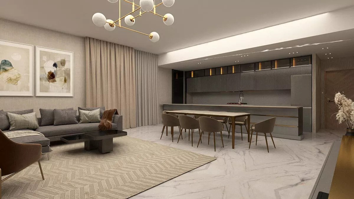 Binghatti Canal in Business Bay Dubai - Drawing Room
